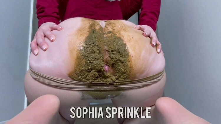 Sophia Sprinkle Pantyhose Poop and Smear in Red Dress [FullHD] (2023)